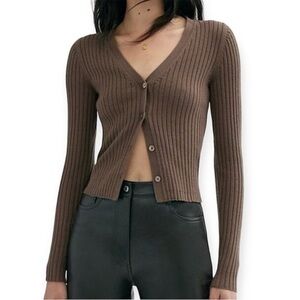 🧸 Wilfred Manila Cardigan - Chocolate Brown